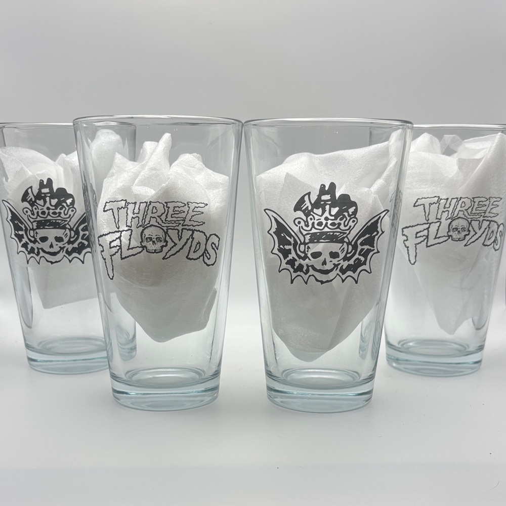 Set of 4 Three Floyds Brewing Pint Glasses